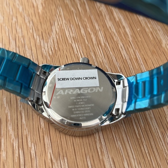 NIB ARAGON Ronda 762 A215 Star Halo Swarovski Crystals Stainless Steel - Picture 5 of 9